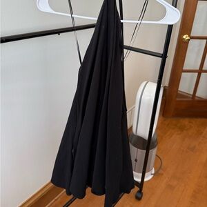 Elegant Linen Black Women's Romper